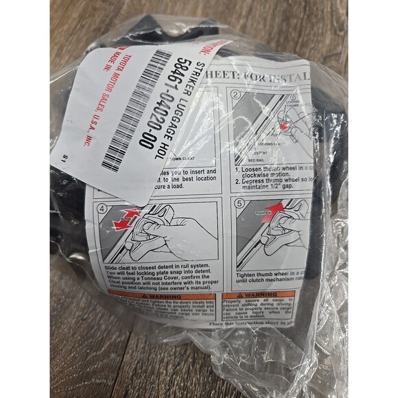 TOYOTA TACOMA STRIKER LUGGAGE HOL Set of 4 NEW OEM 58461-04020-00 2016-2023 - Picture 6 of 6